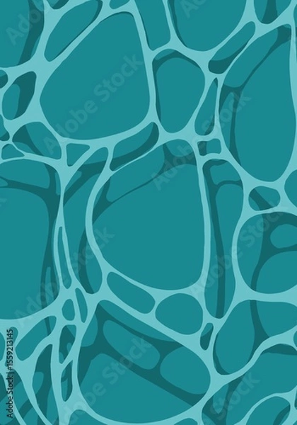 Obraz Abstract organic blue shapes, modern artistic background