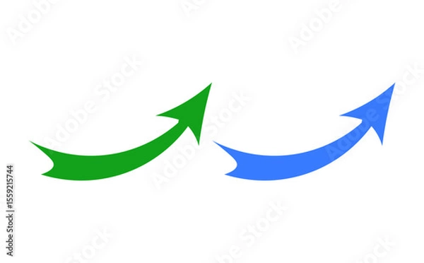 Obraz black white green colourfull curve arrow icon on transparent background. flat style. arrow icon for your web site design, logo, app, UI. arrow indicated the direction symbol. curved arrow sign