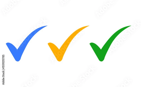 Obraz Green check mark png file type for apps, website, web, UI, logo, designs, green check mark transparent background pnf file type, tick icon for web site design, logo, app, UI design