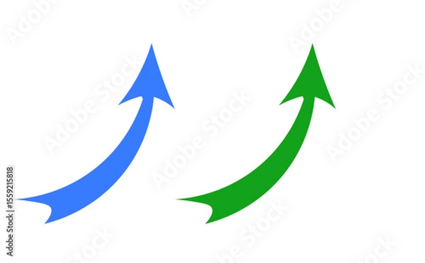 Obraz black white green colourfull curve arrow icon on transparent background. flat style. arrow icon for your web site design, logo, app, UI. arrow indicated the direction symbol. curved arrow sign