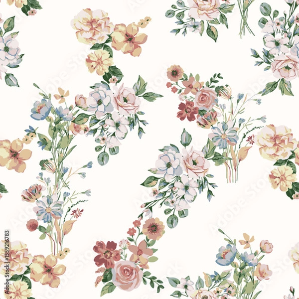 Obraz SEAMLESS FLORAL FLOWER ALLOVER