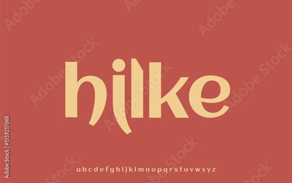 Fototapeta Unique Modern Organic Lowercase Font for Creative and Playful Designs
