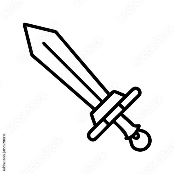 Obraz Sword icon in vector style representing Human Rights Day, justice  