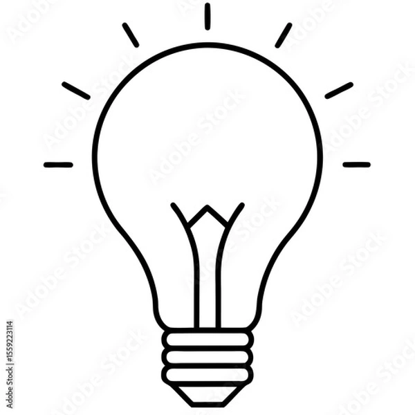 Obraz light bulb vector