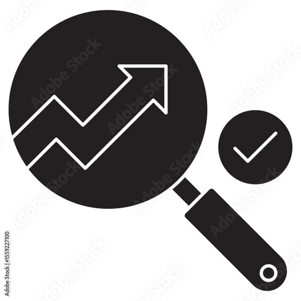 Fototapeta Trend Detection icon, Staying Ahead Uncovering Patterns with Trend Detection, Future Insights Harnessing Data for Trend Discovery, vector