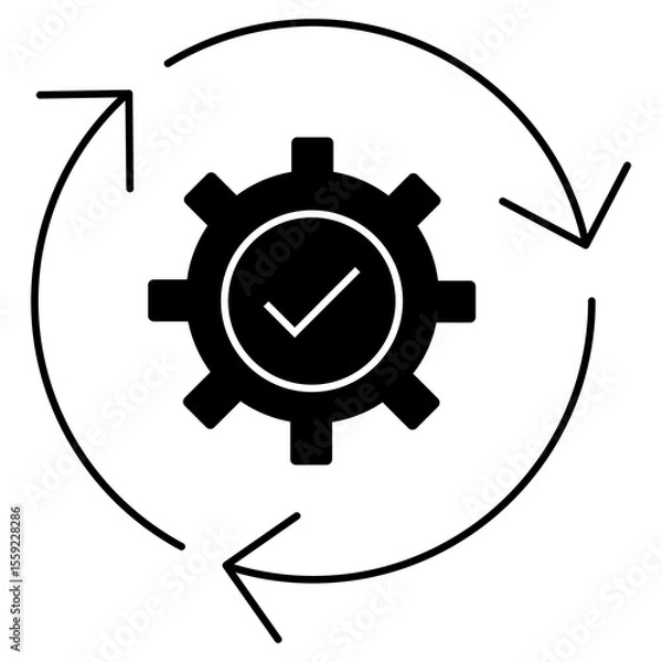 Fototapeta Agile Cycle icon, Driving Innovation Through the Agile Cycle, Adaptive Progress Mastering the Agile Development Loop