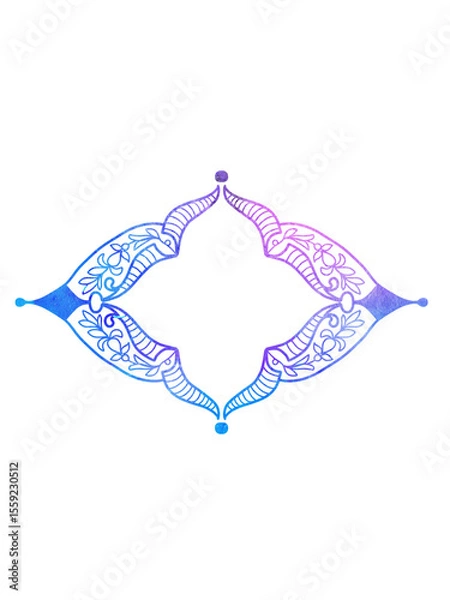 Obraz vector illustration of an abstract ornament. Ramadan, tarot, tattoo, yoga, oriental element.
