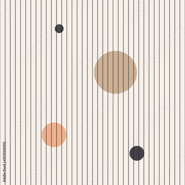 Fototapeta Geometric shape aesthetic modern striped linear minimal element, vector art illustration.