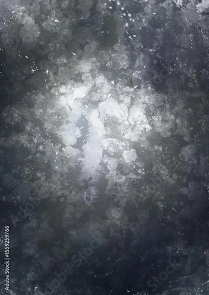 Fototapeta 手描き素材　メタリックな色調に輝くエフェクト　抽象背景イラスト