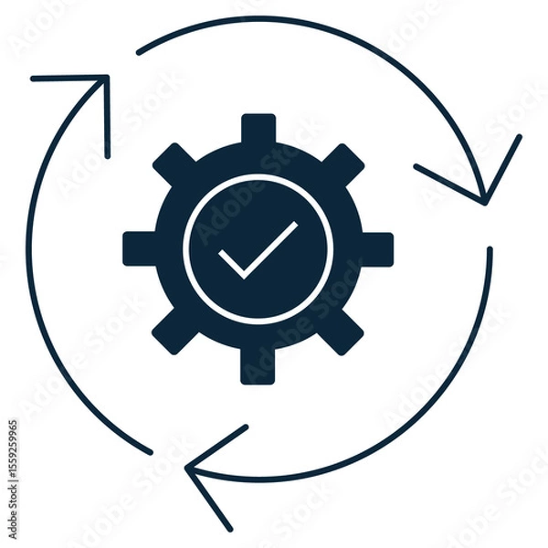 Fototapeta Agile Cycle icon, Driving Innovation Through the Agile Cycle, Adaptive Progress Mastering the Agile Development Loop