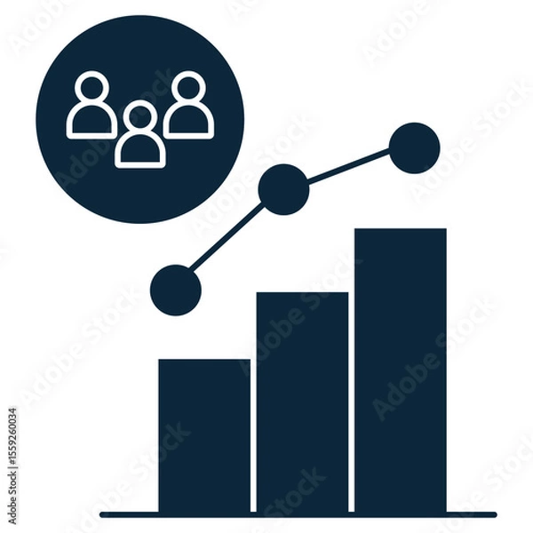 Fototapeta Audience Analytics icon, Unlocking Insights Understanding Your Audience Through Analytics, Data-Driven Engagement Mastering Audience Behavior for Better Results