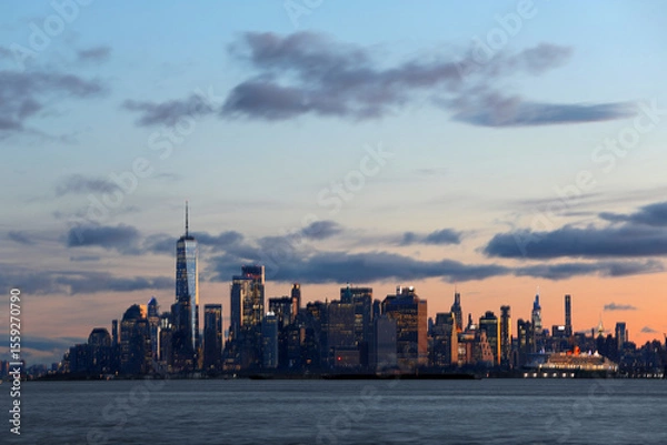 Obraz New York City Skyline at Sunset from the River