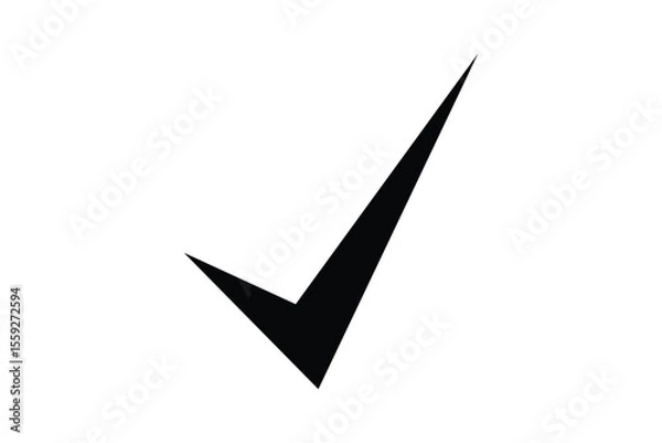 Obraz Black check mark icon vector transparent background