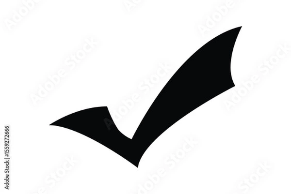 Obraz Black check mark icon vector transparent background