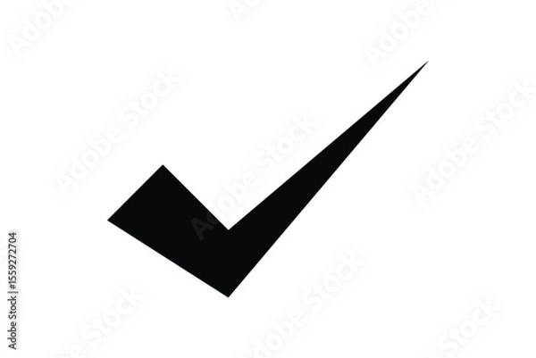 Obraz Black check mark icon vector transparent background