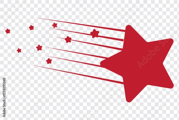 Obraz Falling Stars icon collection Falling stars, Vector illustration