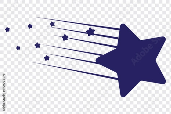 Obraz Falling Stars icon collection Falling stars, Vector illustration
