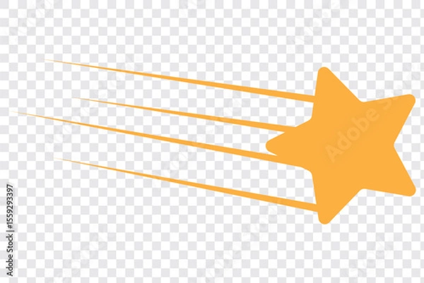 Obraz Falling Stars icon collection Falling stars, Vector illustration