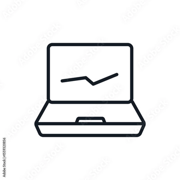 Fototapeta laptop icons isolated on White Background. Flat style design