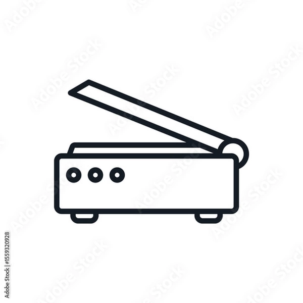 Fototapeta scanner icons isolated on White Background. Flat style design

