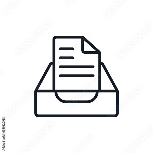 Fototapeta outbox icons isolated on White Background. Flat style design