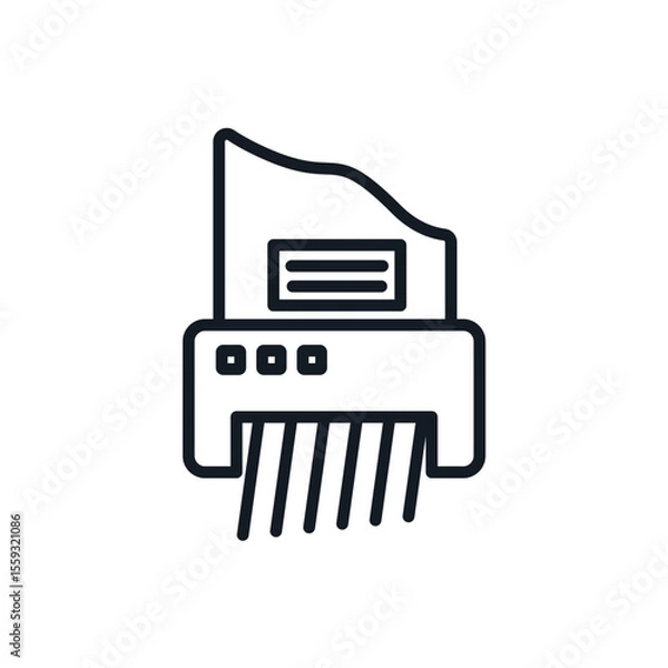 Fototapeta shredder icons isolated on White Background. Flat style design