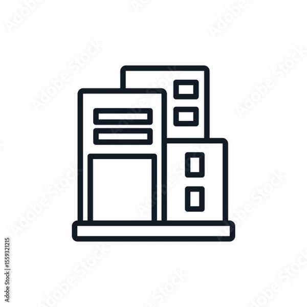 Fototapeta office icons isolated on White Background. Flat style design
