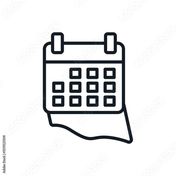 Fototapeta calendar icons isolated on White Background. Flat style design