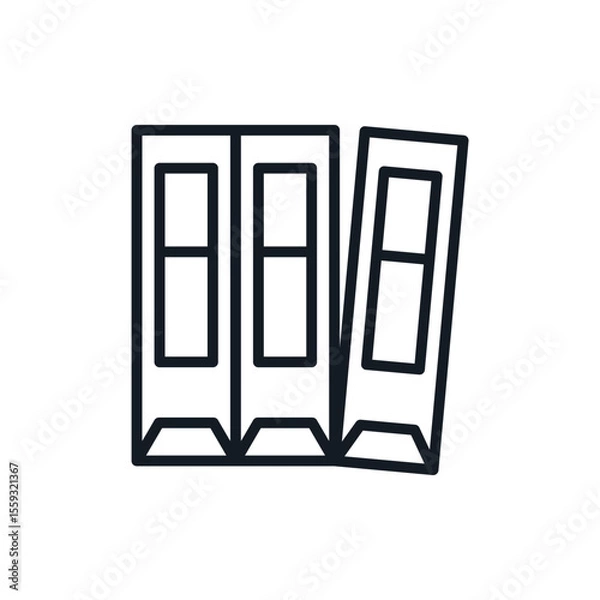 Fototapeta folder icons isolated on White Background. Flat style design
