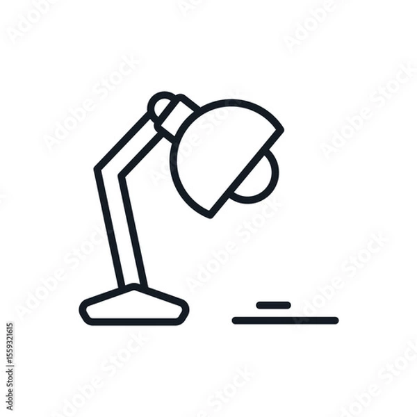 Fototapeta desk lamp icons isolated on White Background. Flat style design