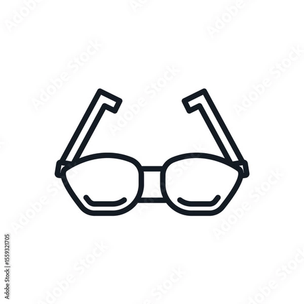 Fototapeta glasses icons isolated on White Background. Flat style design