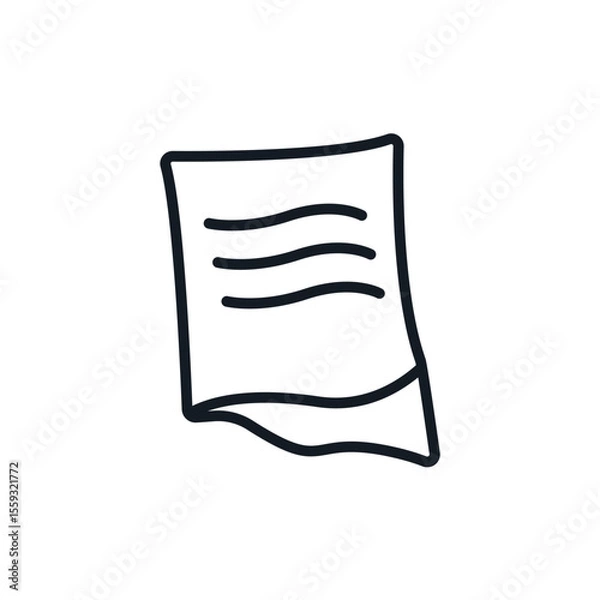 Fototapeta sticky note icons isolated on White Background. Flat style design