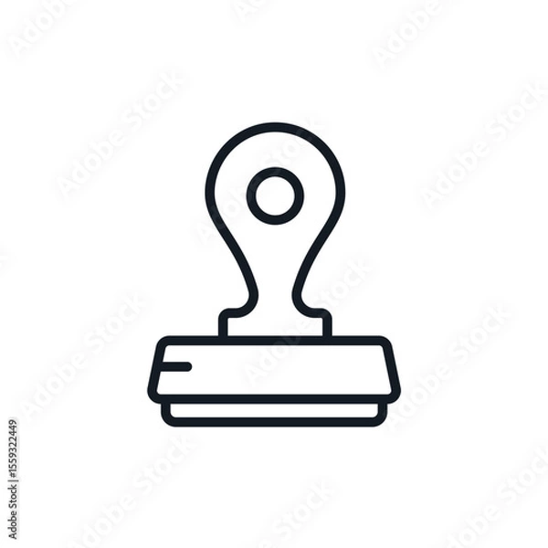 Fototapeta rubber stamp icons isolated on White Background. Flat style design
