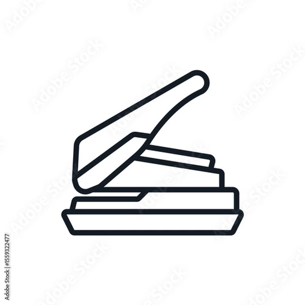 Fototapeta paper punch icons isolated on White Background. Flat style design
