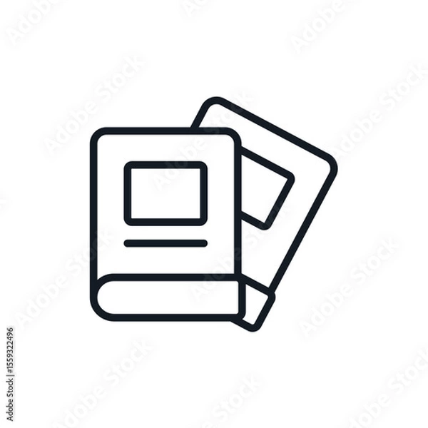 Fototapeta book icons isolated on White Background. Flat style design
