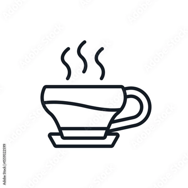 Fototapeta coffee icons isolated on White Background. Flat style design
