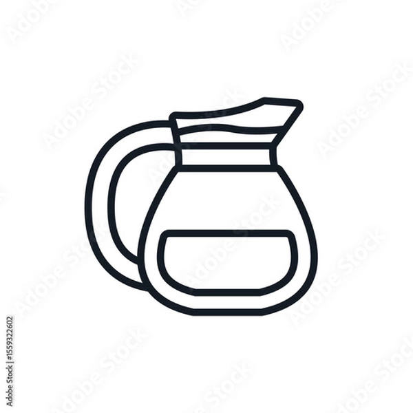 Fototapeta coffee pot icons isolated on White Background. Flat style design
