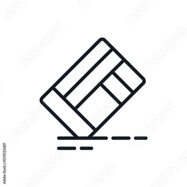 Fototapeta eraser icons isolated on White Background. Flat style design