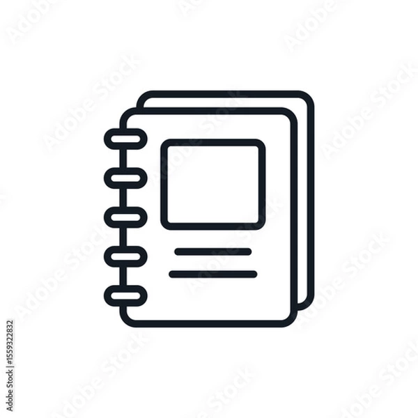 Fototapeta notepad icons isolated on White Background. Flat style design