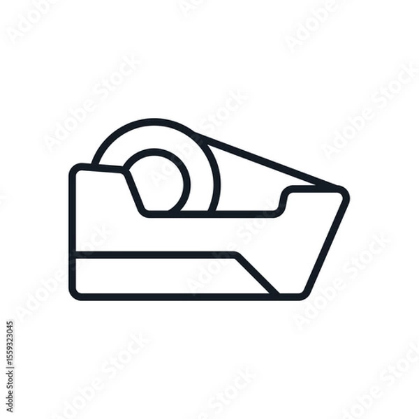 Fototapeta scotch tape icons isolated on White Background. Flat style design