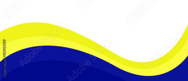 Fototapeta Blue Yellow Header Footer Banner. Business Frame Border Abstract Transparent. Vector Design