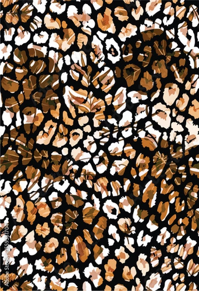 Obraz Leaves textured leopard pattern animal skin