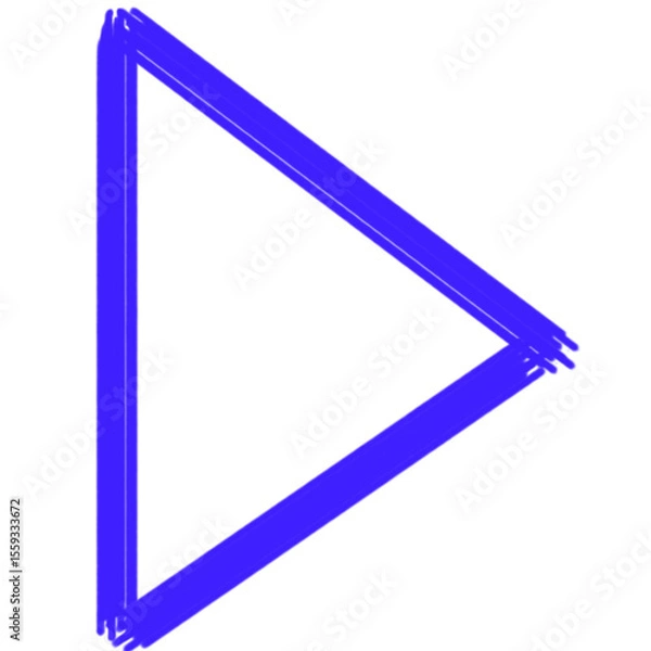 Obraz Blue Triangle Geometric Shape Illustration