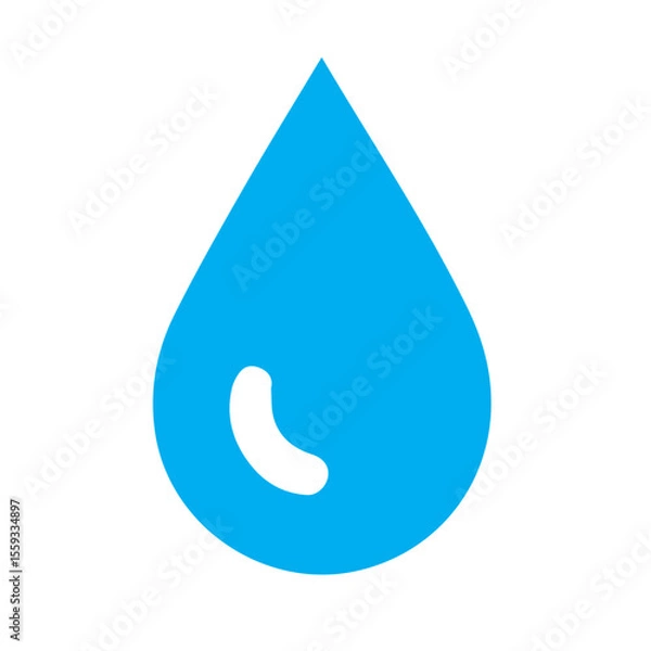 Fototapeta drop water icon vector illustration isolated on white