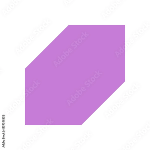 Obraz Bold geometric form. Abstract shape with modern elements. Minimal design, brutalism, Y2K aesthetic, perfect for contemporary projects. A striking icon that enhances visual appeal.