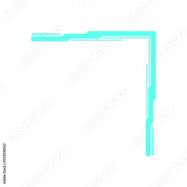 Obraz Y2K modern abstract element. Retro shape with minimal frame and icon. Iconic logo, graphic style, 90s aesthetic, perfect for digital projects and tech designs.