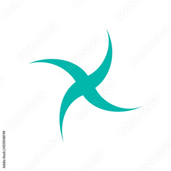 Obraz Bold abstract geometric shape. Modern symbol with brutalist elements. Minimalist design, geometric form, y2k aesthetic, ideal for contemporary projects and creative graphics.