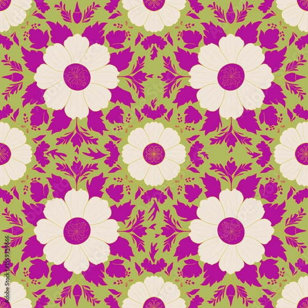 Obraz Beautiful flowers seamless pattern design 