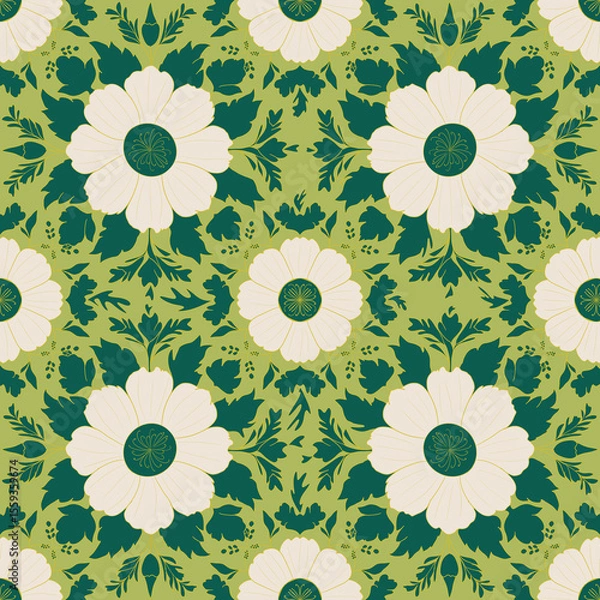 Obraz Beautiful flowers seamless pattern design 