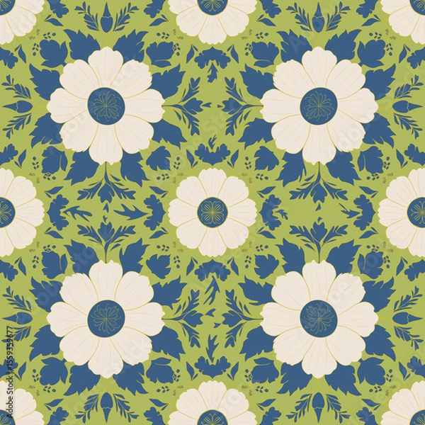 Obraz Beautiful flowers seamless pattern design 